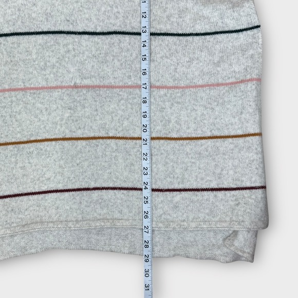 LOFT Striped Cowl Neck Poncho Sweater Cape Pullover Knit XS/S Oversized Cozy - Picture 5 of 10